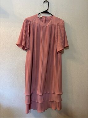 VTG Barone Pleated Layered Pink Women’s Dress